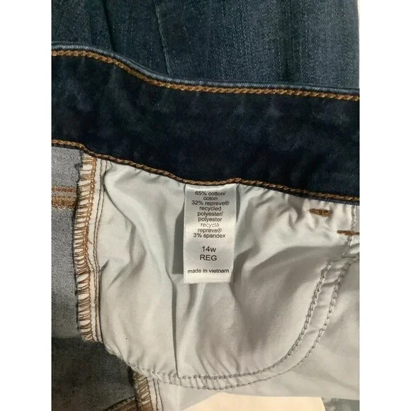 Maurices High-Rise Dark Wash Skinny Jeans Size 14W Stretch Denim - Picture 5 of 7